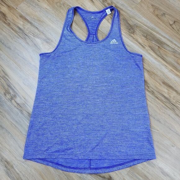 ☔️💜Adidas Purple Racerback Athletic Sleeveless Top Medium - Picture 1 of 9